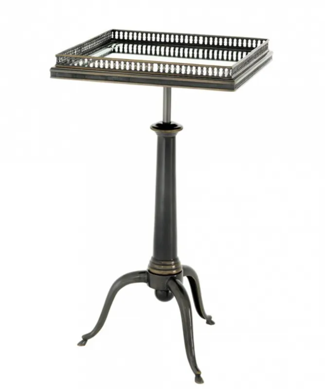 Casa Padrino luxury art deco designer side table gunmetal - Hotel Table Furniture Echt