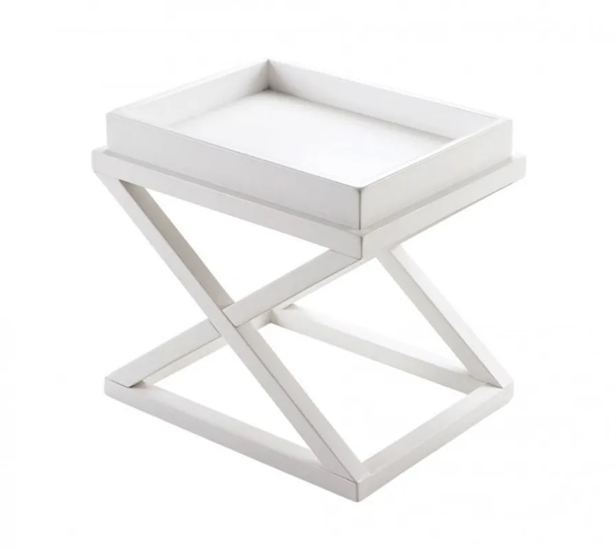 Casa Padrino luxury art deco designer birch wood side table white - Luxury Hotel Table Günstig