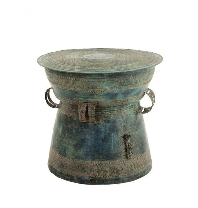 Casa Padrino luxury art deco designer brass side table antique green 59 x H. 52 cm - Luxury Side Table Ausverkauf