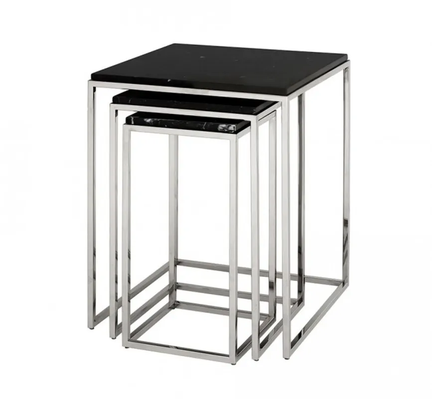Casa Padrino luxury art deco designer side table set of 3 - Luxury Side Table Set Angebot