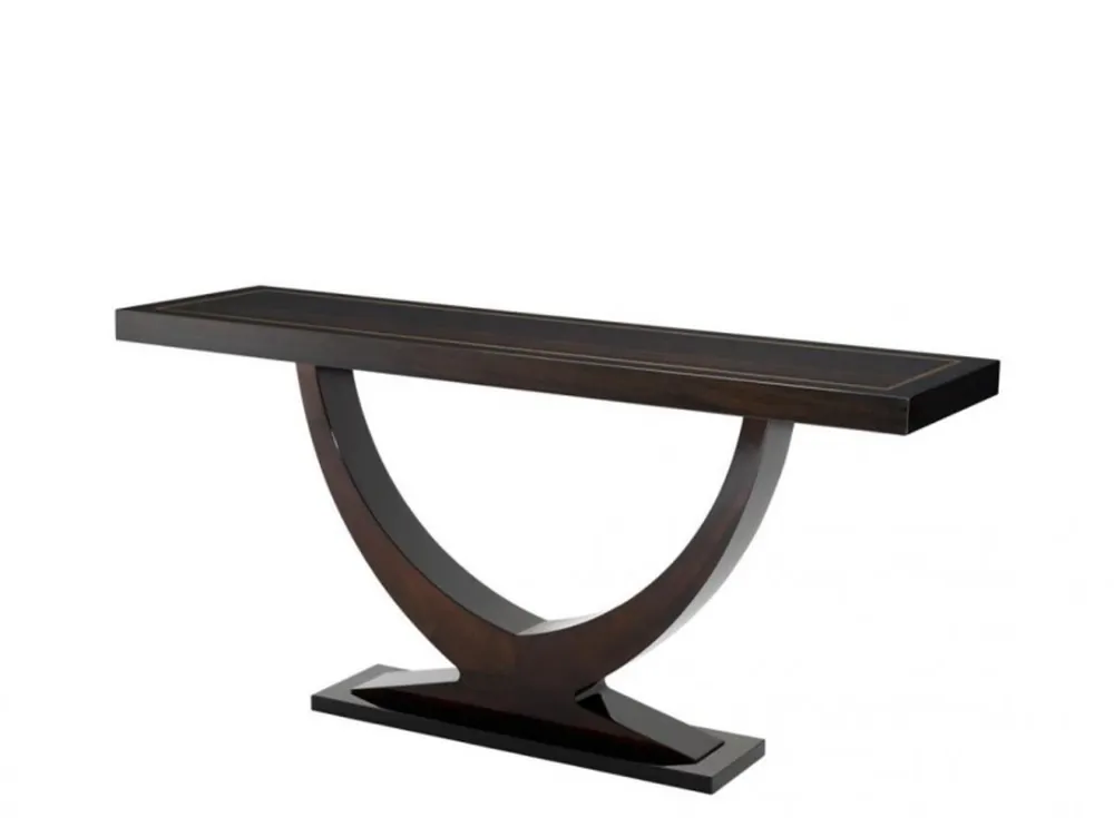 Wochenendangebot Casa Padrino luxury mahogany console table brown 160 x 45 x H. 76 cm - Luxury Hotel Furniture