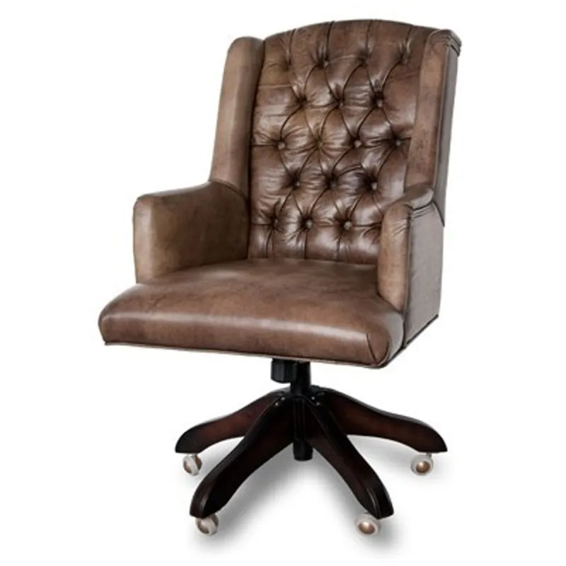 Versand Am Gleichen Tag Casa Padrino luxury leather executive chair office chair medium brown swivel desk chair - head office