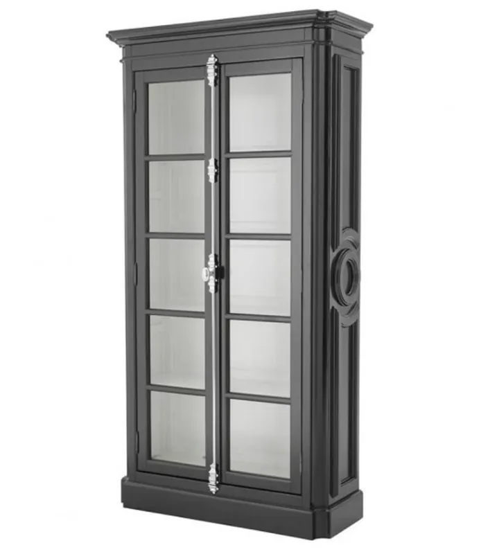 Knallerangebot Casa Padrino luxury display cabinet black - cupboard Baroque Art Nouveau Rococo store equipment - Luxury Boutique Hotel & Furniture