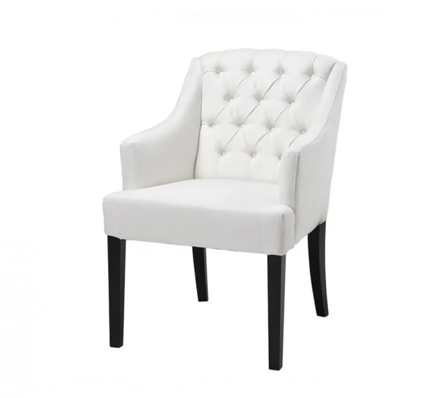 Casa Padrino luxury chair with armrest ivory - Living Room Hotel Furniture Wochenendangebot