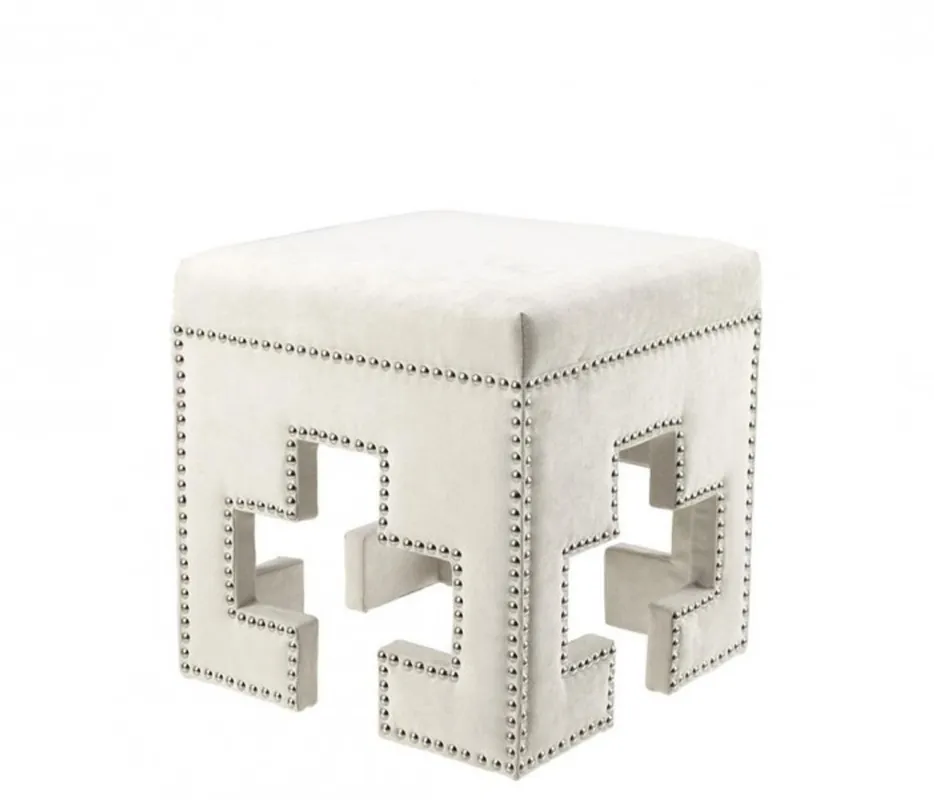 Casa Padrino luxury stool white 41 x 41 x H. 45 cm - Club Hotel Stool Meistverkauft