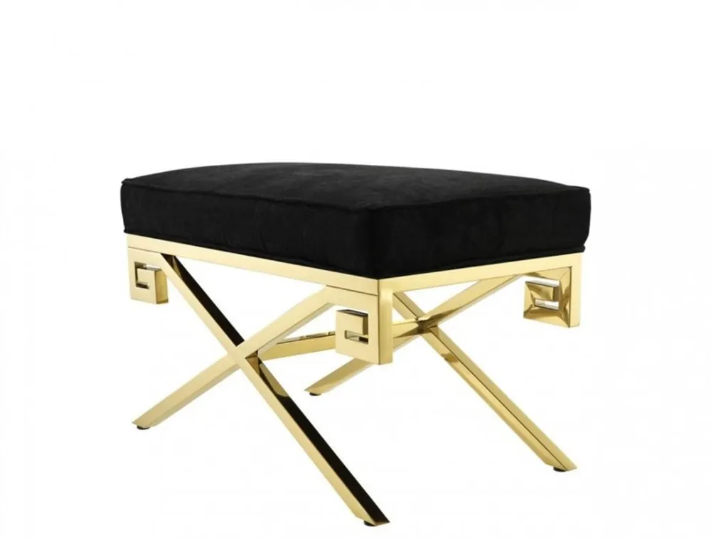 Top-Angebot Casa Padrino luxury seat stool gold finish 73 x 41 x H. 45 cm - Vintage Art Deco Furniture