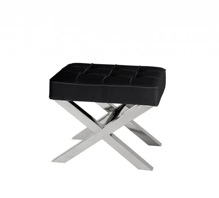 Sonderaktion Casa Padrino luxury seat stool with leather look 60 x 46 x H. 51.5 cm - Designer Hotel Stool
