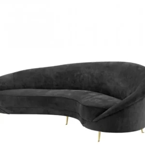 Zertifiziert Casa Padrino luxury sofa black bent - Luxury Hotel Furniture