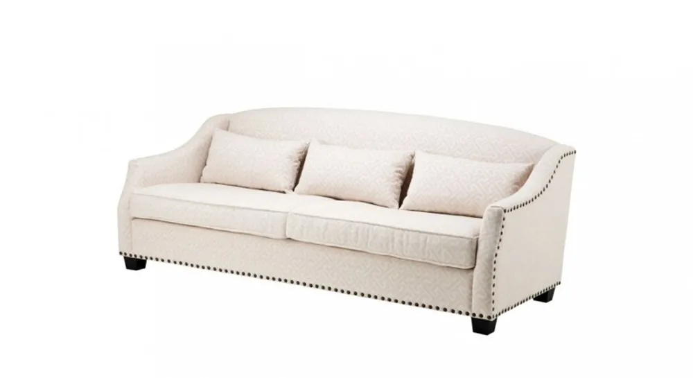 Casa Padrino luxury sofa jacquard cream - Luxury Living Room Bestseller