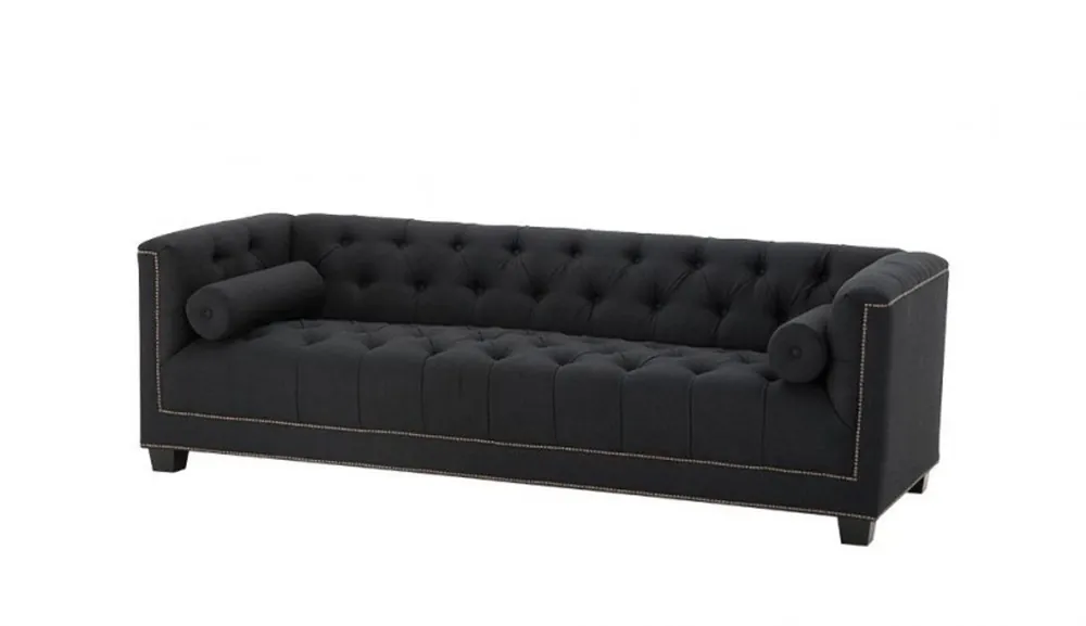 Direkt Vom Hersteller Casa Padrino luxury sofa 3 seater black - Hotel Facilities