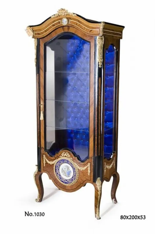Casa Padrino baroque display cabinet 80 x 53 x H. 200 cm - baroque living room cabinet Neu