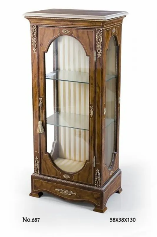 Casa Padrino baroque display cabinet 58 x 38 x H.130 cm - baroque furniture Neue Ware