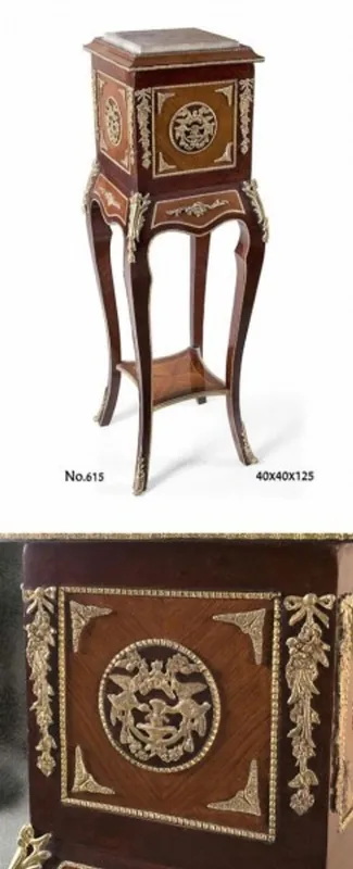 Casa Padrino baroque side table with marble plate 40 x 40 x H. 125 cm - luxury side table Neuheit