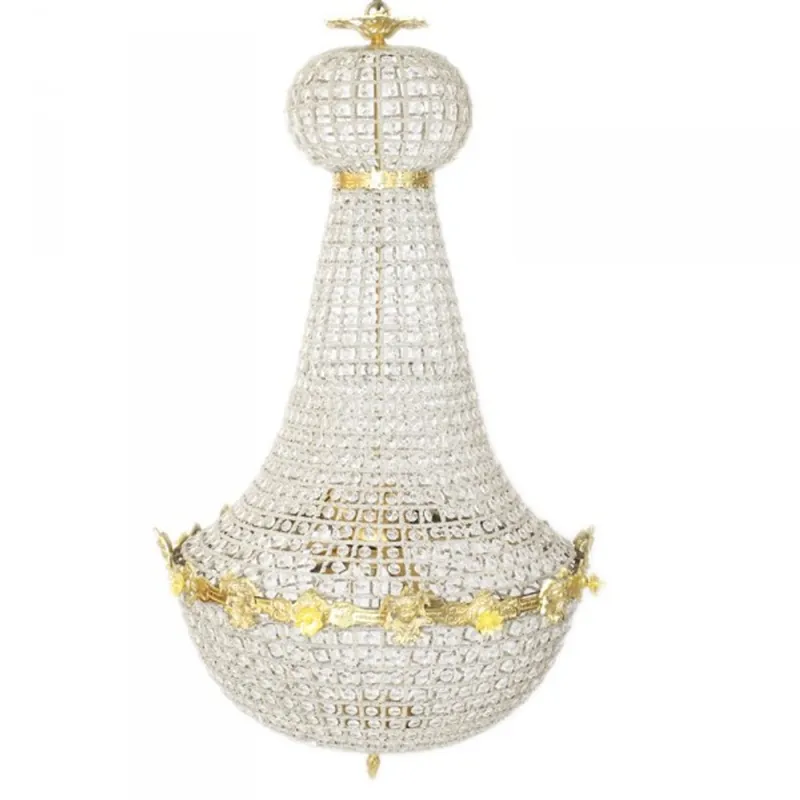 Casa Padrino Luxury Baroque ceiling hanging light 60 x H 110 cm - glass / gold Abverkauf