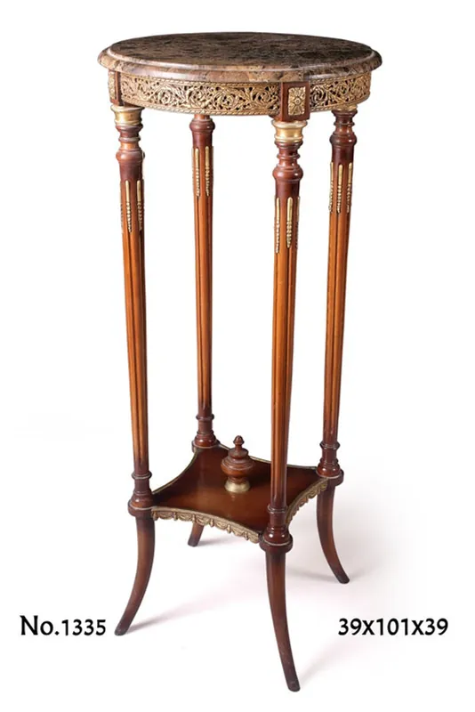 Casa Padrino baroque side table with marble plate 39 x 39 x H. 101 cm - luxury side table Online Kaufen