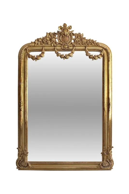 Direktkauf Casa Padrino Antique Style Mirror 95 x H. 165 cm - Baroque Wall Mirror