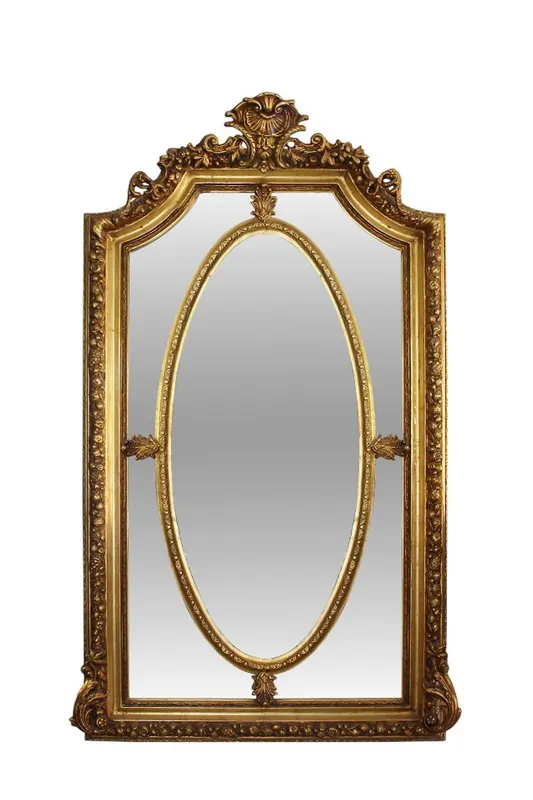 Garantierte Lieferung Casa Padrino Mirror Gold 115 x H. 215 cm - Baroque Living Room Mirror