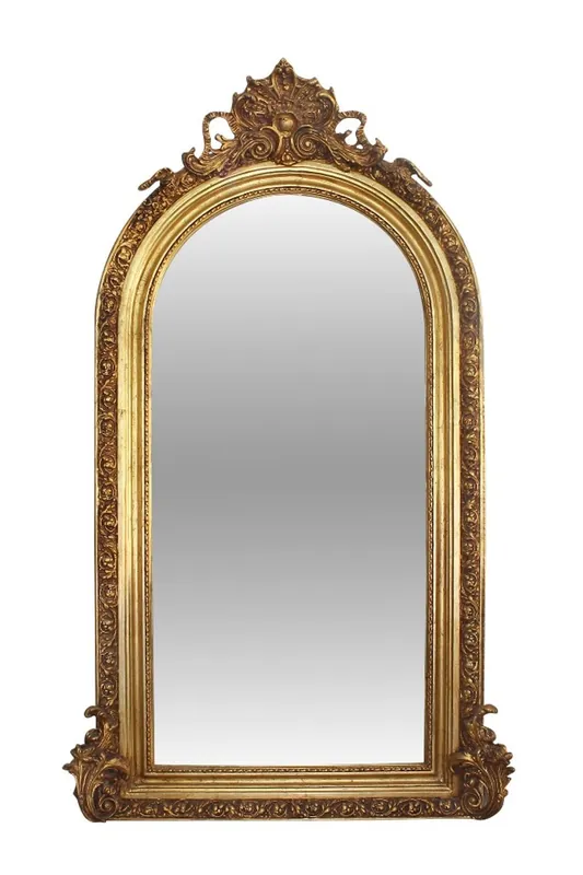 Finale Aktion Casa Padrino Luxury Living Room Mirror Gold 110 x H. 210 cm - Baroque Mirror