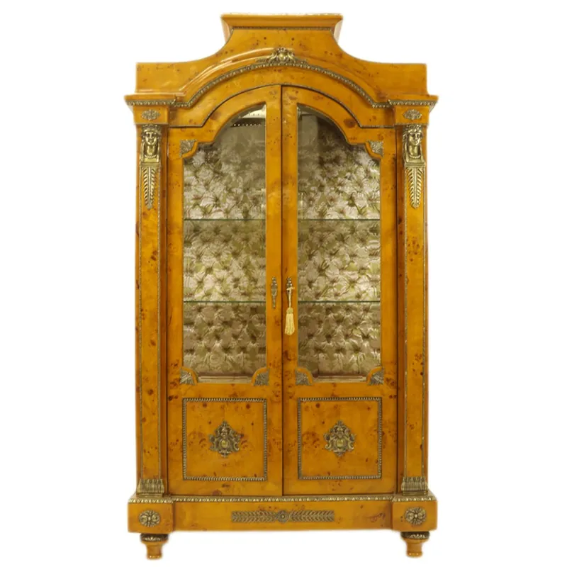 Garantierte Lieferung Casa Padrino Empire display cabinet - wooden cabinet - living room cabinet baroque