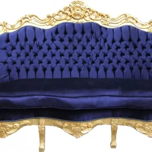 Casa Padrino Baroque sofa Master Royal Blue / Gold - Living room furniture Coffee Lounge Preis Gesenkt