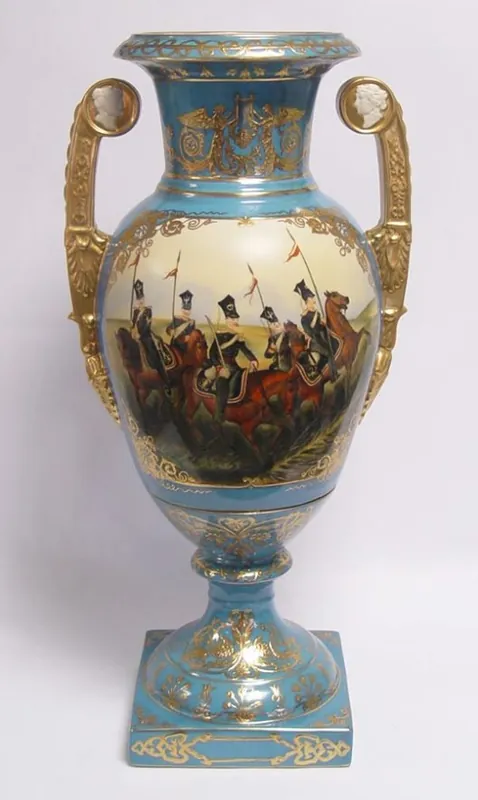Sale Casa Padrino baroque porcelain vase with two handles H. 55 cm - luxury vase