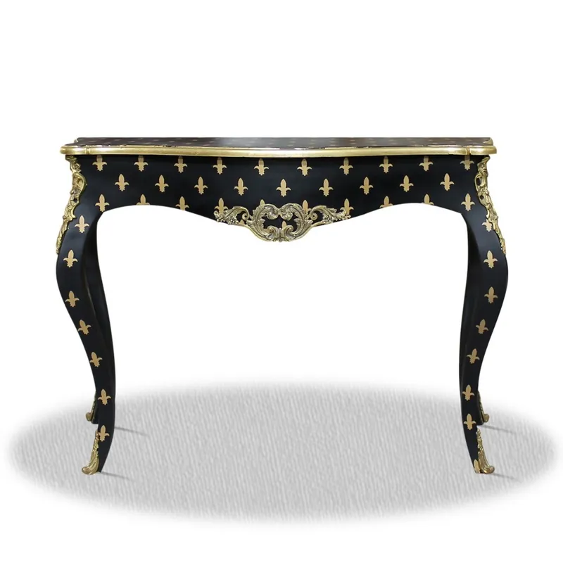 Casa Padrino baroque console black gold 100 x 40 x H. 85 cm - Baroque Console Table Super-Preis