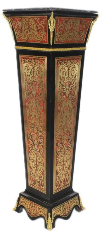 Echt Magnificent large Casa Padrino baroque column Boulle with marble slab