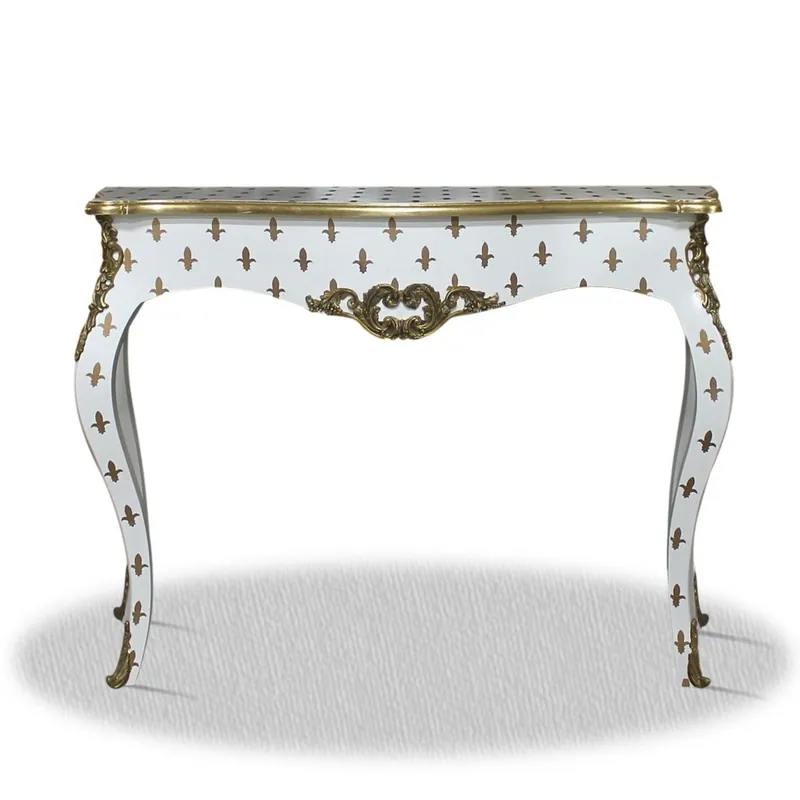 Casa Padrino baroque console white gold 100 x 40 x H. 85 cm - Baroque Console Table Rabatt