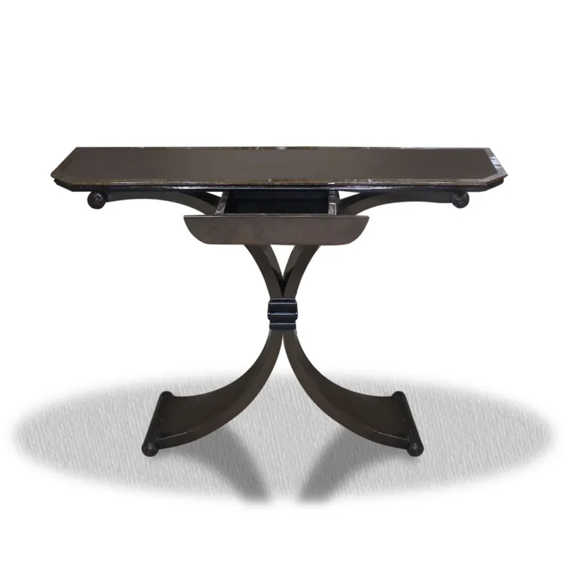 Ausverkauf Casa Padrino side table with drawer black 100 x 35 x H. 85 cm - Luxury Side Table