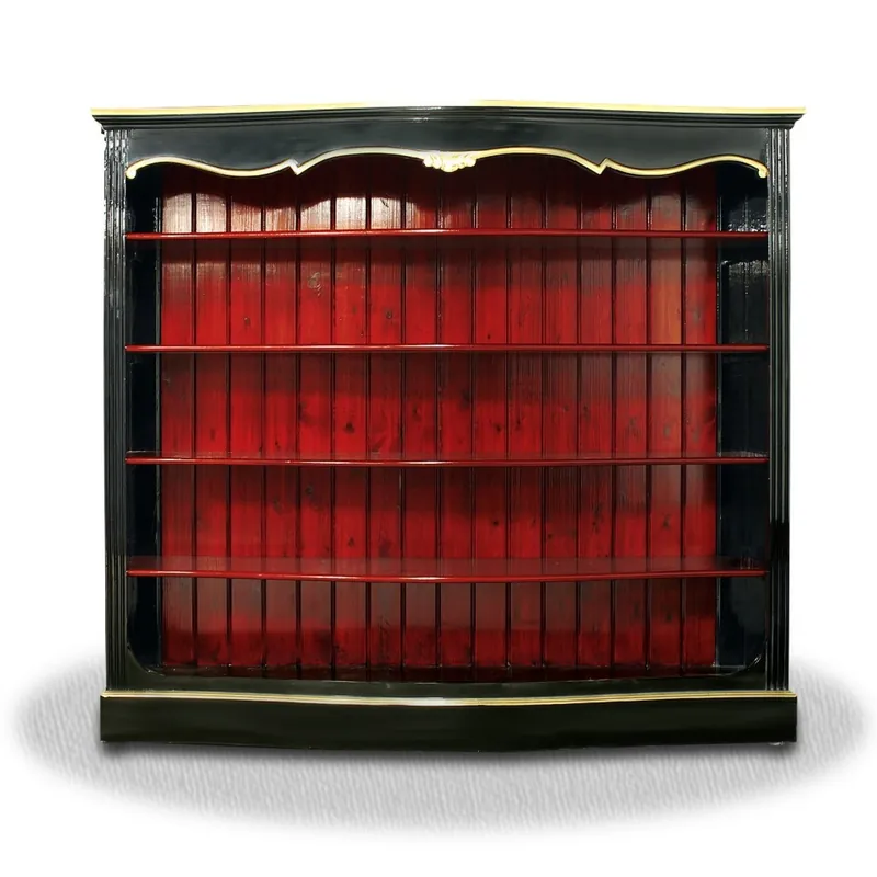 Jetzt Bestellen Casa Padrino living room cabinet black red gold - Baroque Cabinet