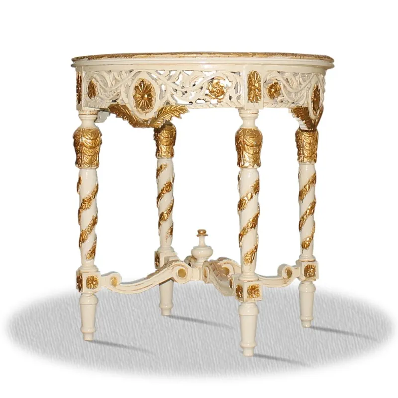 Casa Padrino Baroque Side Table Diameter 80 x H. 85 cm - Antique Furniture Markenware
