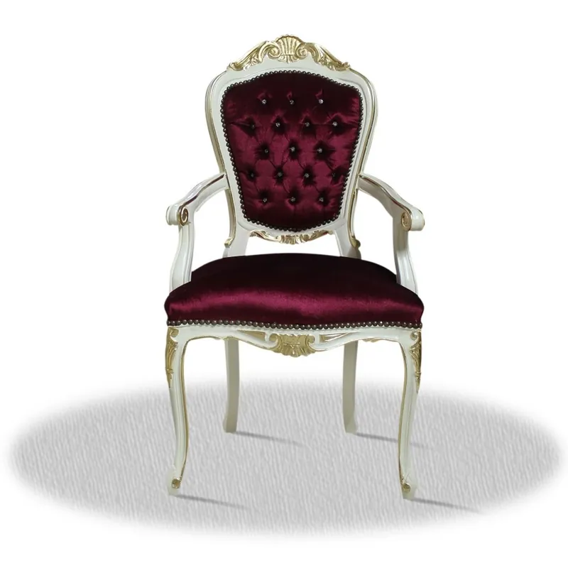 Casa Padrino baroque dining room chair with armrests 60 x 45 x H. 110 cm - Luxury Edition Online Kaufen