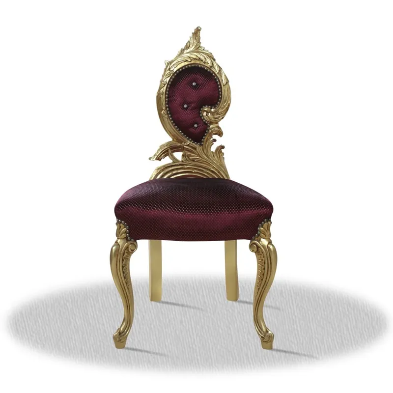 Top-Seller Casa Padrino baroque salon chair gold bordeaux red 55 x 45 x H. 100 cm - Limited Edition