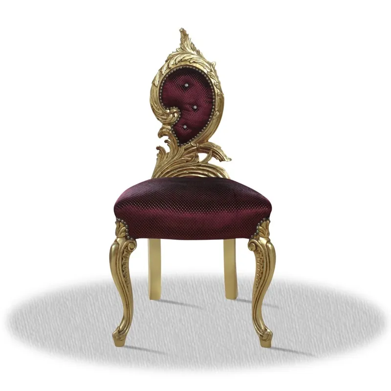 Casa Padrino baroque salon chair gold bordeaux red 55 x 45 x H. 100 cm - Luxury Edition Aktuell