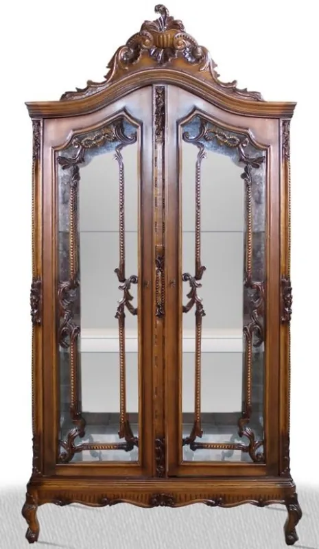 Casa Padrino baroque display cabinet 100 x 40 x H. 200 cm - Baroque Living Room Cabinet Sofort Bestellen