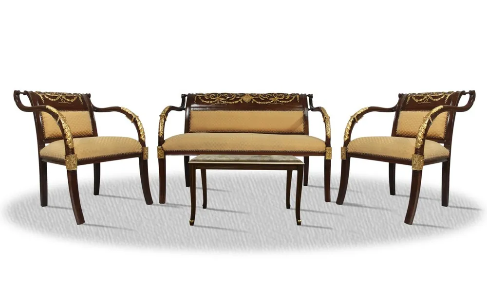 Casa Padrino baroque salon set brown gold - Hotel Restaurant Furniture Kracherpreis