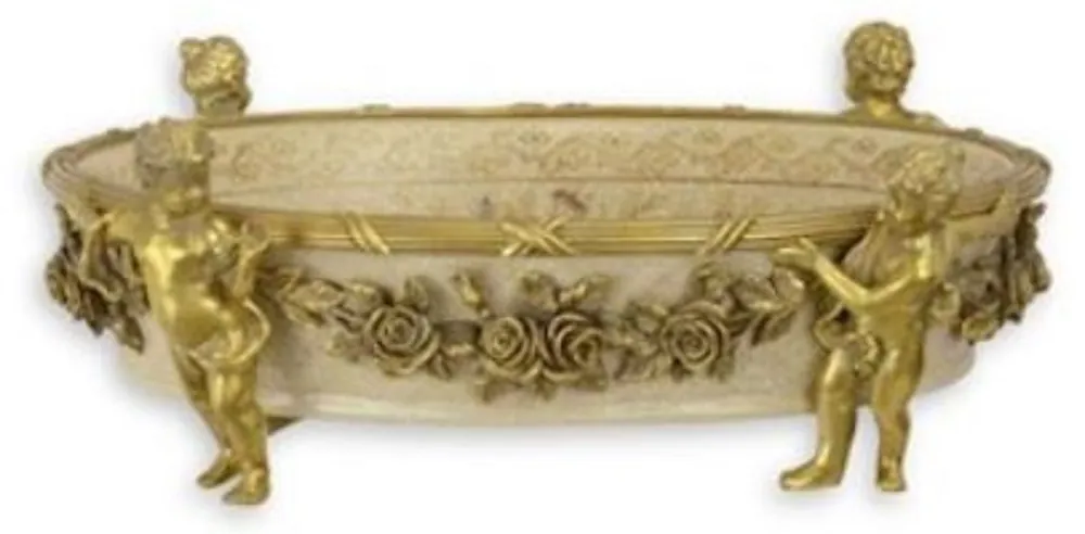 Top-Angebot Casa Padrino luxury baroque porcelain shell diameter 31.5 x H. 12 cm