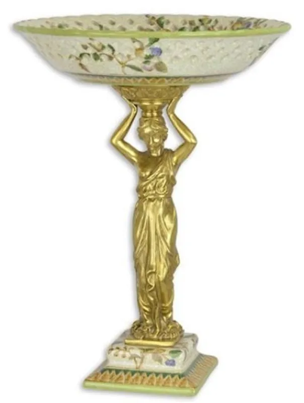 Bestseller Casa Padrino luxury baroque porcelain shell on base H. 34 cm