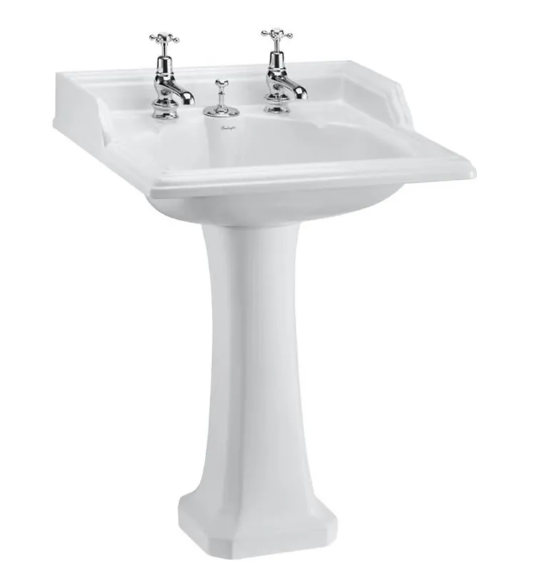 Casa Padrino art deco porcelain washbasin with 2 tab holes - Hotel Restaurant Furniture Nur Für Kurze Zeit