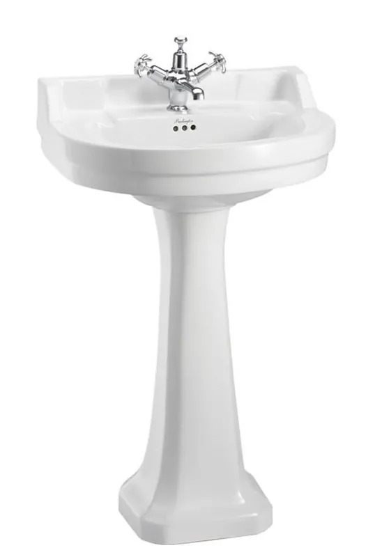 Casa Padrino porcelain washbasin with pedestal 56 x 47 x H. 96 cm - Art Nouveau Design Markenware