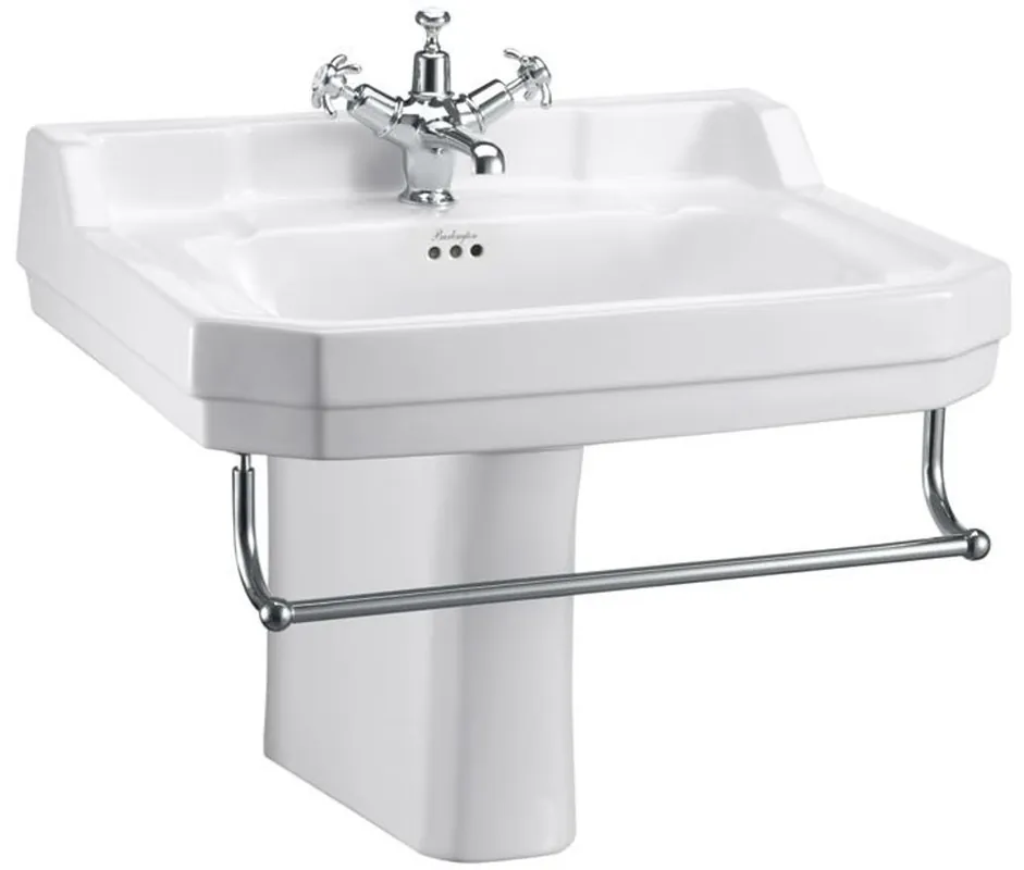 Aktuell Casa Padrino porcelain washbasin with half pedestal and towel holder 61 x 51 x H. 56 cm