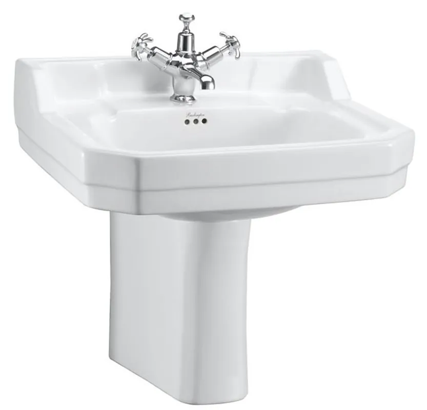 Casa Padrino porcelain washbasin with half pedestal 56 x 47 x H. 56 cm Top-Angebot