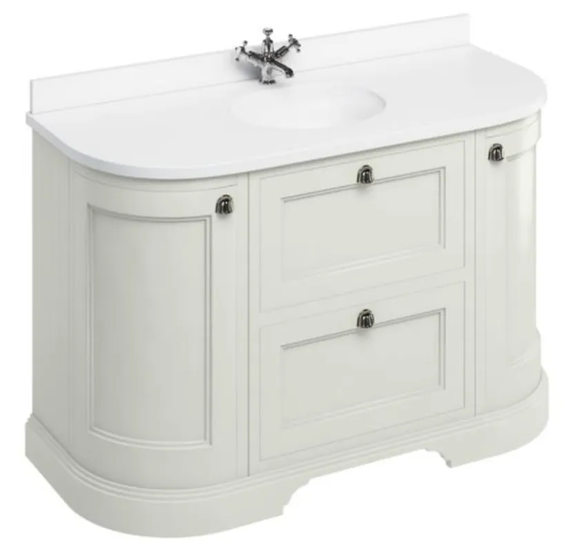 Echt Casa Padrino washing cabinet / washbasin with marble top doors and drawers