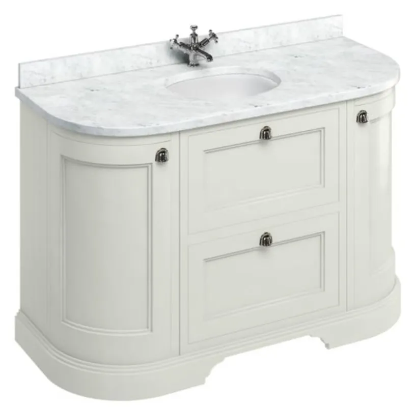 Billig Casa Padrino washing cabinet / washbasin with marble top doors and drawers 134 x 55 x H. 93 cm