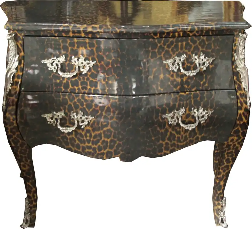 Casa Padrino baroque chest of drawers Leopard gray 105 cm - cabinet furniture Markenware