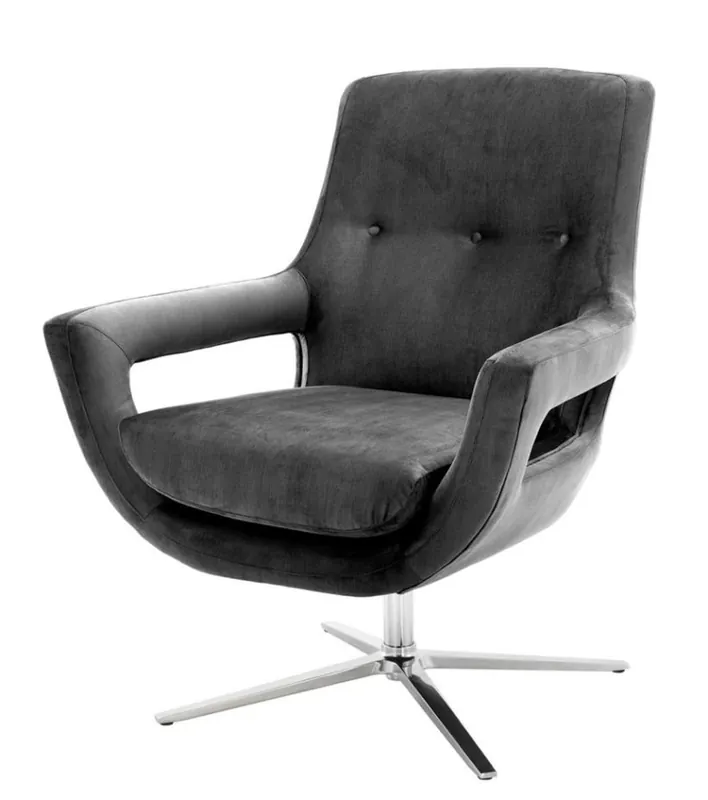 Markenprodukt Casa Padrino luxury swivel chair grey - designer hotel furniture