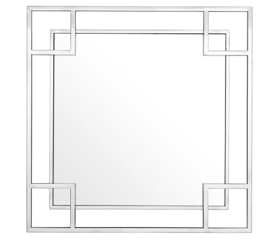 Abverkauf Casa Padrino Designer Wall Mirror Silver 90 x H 90 cm - Luxury Mirror