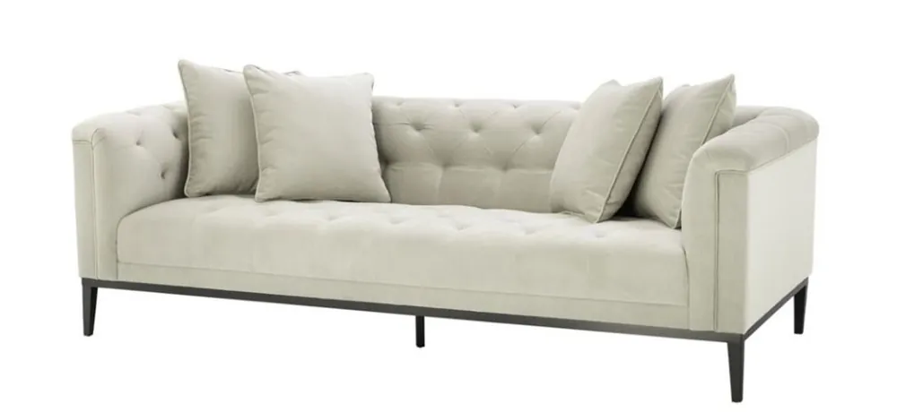 Casa Padrino luxury sofa light grey black - living room furniture Angebot