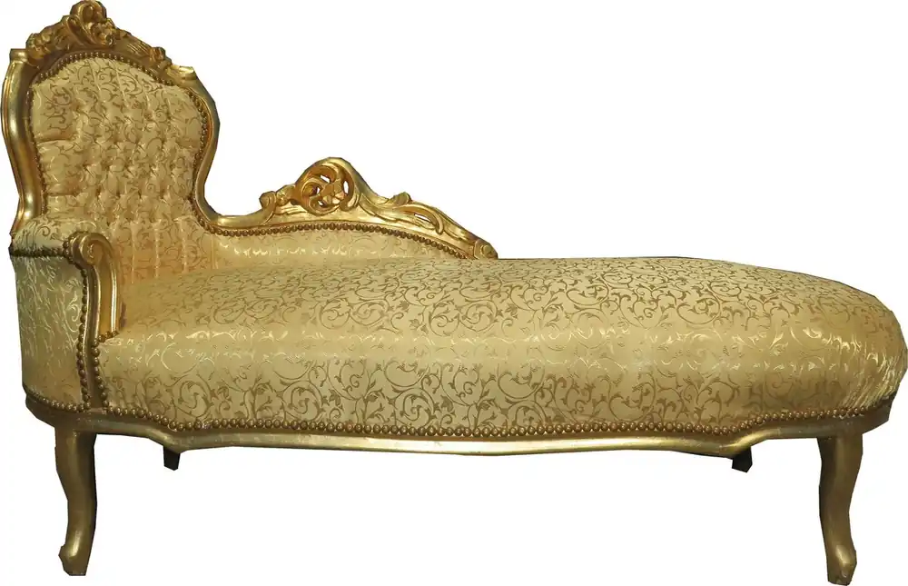 Preisreduziert Casa Padrino Baroque chaise longue gold pattern / gold baroque furniture