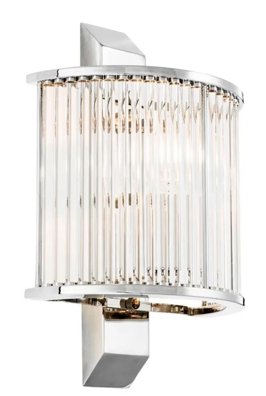 Casa Padrino luxury wall light silver 20.5 x 12 x H. 30 cm - designer wall lamp Must-Have